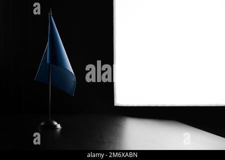 Small national flags of the World Health Organization WHO on a white ...