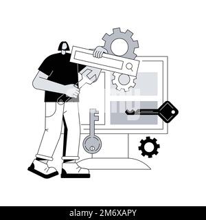 Content marketing abstract concept vector illustration. SEO optimization tool, keyword optimization, SMM strategy, digital marketing, user engagement Stock Vector