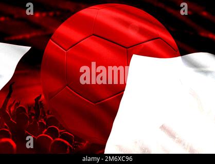 Soccer or football fans and England flag Stock Photo