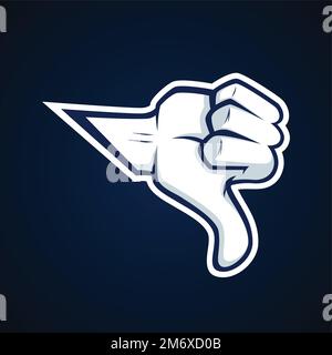 Thumb Down Sign Vector Illustration Stock Vector