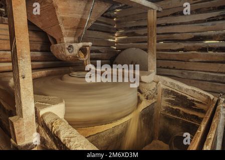 Working old water powered grist mill Stock Photo