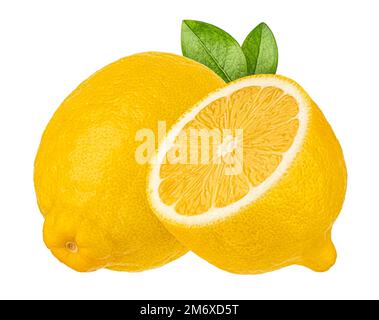 Lemons isolated on white background, full depth of field Stock Photo