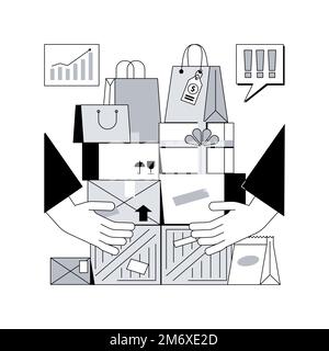 Overconsumption abstract concept vector illustration. Consumption society, natural resources overconsumption consequences, food overproduction, overpo Stock Vector