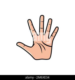 High Five Hand Sign Isolated on a white background. Icon Vector Illustration. Stock Vector