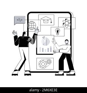 STEM education abstract concept vector illustration. STEM integration, engineering for kids, learning programming process, technology class, chemical Stock Vector