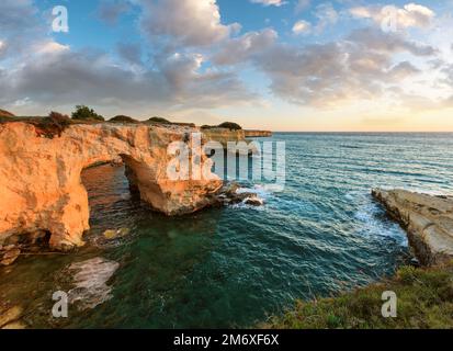 Twilight Seascape - Salento, Puglia, Italy Stock Photo - Alamy