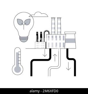Geothermal energy abstract concept vector illustration Stock Vector ...