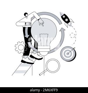 Project life cycle abstract concept vector illustration. Successful project management, stages of project completion, task assignment, business case, Stock Vector