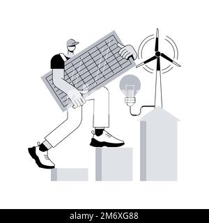 Green economy abstract concept vector illustration. Low carbon global economy, sustainable development, green education, global economic growth, bio c Stock Vector