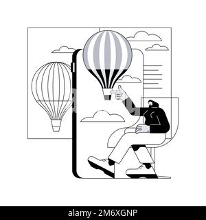 Augmented reality book abstract concept vector illustration. Educational model, digital content, smartphone and gaming console, video playback, intera Stock Vector