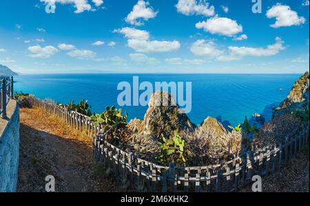 Beautiful Calabrian Tyrrhenian sea coastline landscape. Not far from Capo Vaticano Ricardi, Tropea, Calabria, Italy Stock Photo