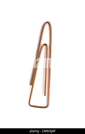 Copper paperclip macro Stock Photo