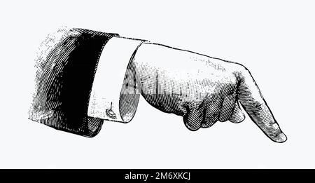 Pointing hand illustration vector Stock Vector