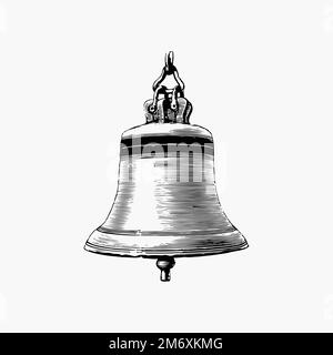 Monastery bell illustration vector Stock Vector