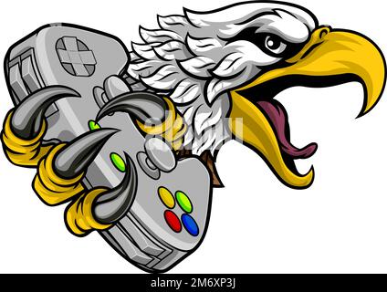 Falcon head mascot with jersey and lanyard Vector Image