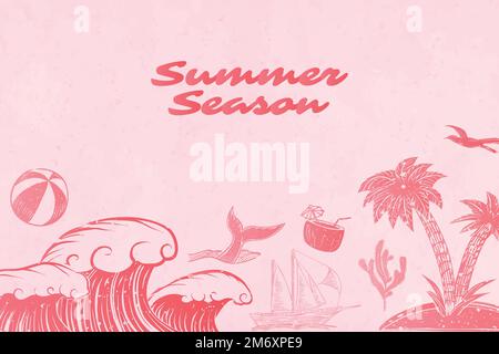 Summer themed border background vector Stock Vector Image & Art - Alamy