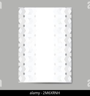 3D gray hexagonal patterned poster template vector Stock Vector