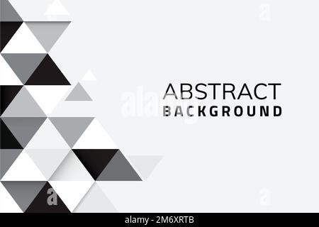 Abstract black and white geometric background vector Stock Vector