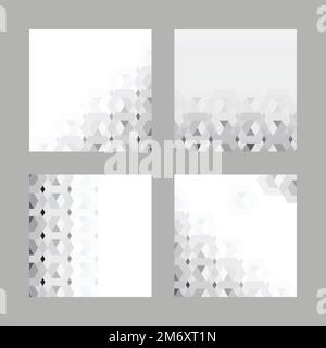 3D white and gray hexagonal patterned banner vector Stock Vector