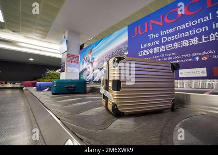 PHUKET, THAILAND - CIRCA JANUARY, 2020: baggage claim area in Phuket International Airport. Stock Photo