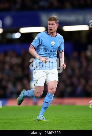 London, England, 5th January 2023. Kevin De Bruyne of Manchester City during the Premier League match at Stamford Bridge, London. Picture credit should read: David Klein / Sportimage Stock Photo