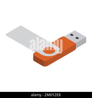 3d render design of pen drive or flash memory Stock Vector