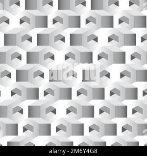 3D gray hexagonal patterned background vector Stock Vector