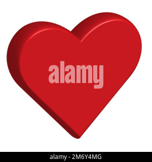 3d vector design of heart isolated with white background Stock Vector