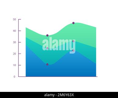 Layered area infographic chart design template for dark theme Stock ...