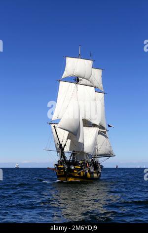 Czech replica brig, Turku race start, 2017 Stock Photo