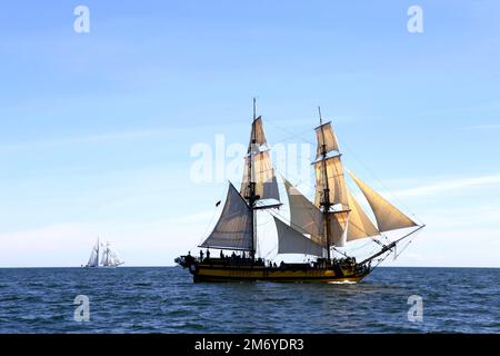 Czech replica brig, Turku race start, 2017 Stock Photo