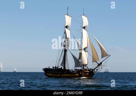 Czech replica brig, Turku race start, 2017 Stock Photo