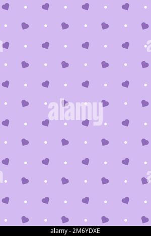 Abstract seamless pattern with purple hearts. Pink hearts seamless pattern. Universal print. Vector illustration Stock Vector