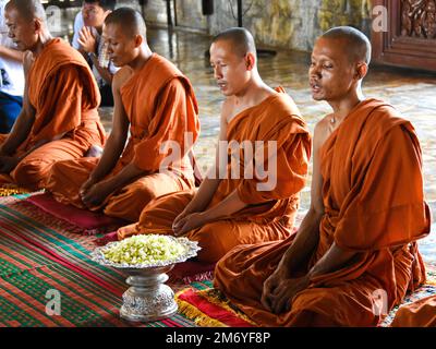 Faces of the World: Young Monks in Cambodia Stock Photo