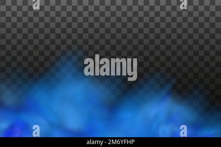 Cloudy sky or smog over the city.Vector illustration.Blue vector cloudiness ,fog or smoke on dark checkered background. Stock Vector