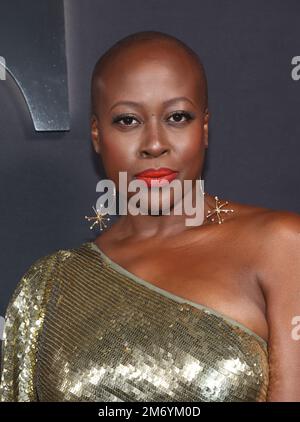 Hollywood, CA January 5, 2023. Christine Horn arrives at the Starz "BMF