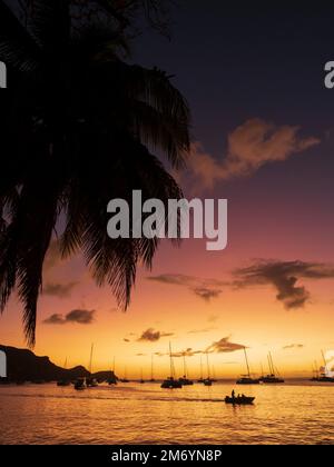 Bequia, Admiralty Bay, Port Elizabeth. Stock Photo
