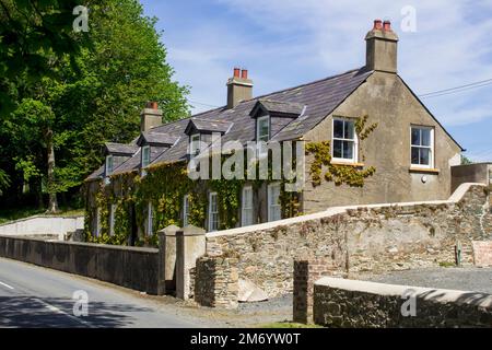 31 May 2020 The Lakehouse accommodation part of the restored 18th Century Ballyduggan Mill complex at Ballynahinch in County Down Northern Ireland Stock Photo