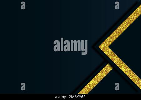 Modern luxury background vector overlap layer on dark and shadow black space with abstract style for design. Vector illustration. Texture with line go Stock Vector