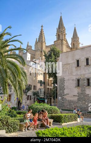 Park Jardi de la Seu, Altstadt, Palma, Mallorca, Spanien Stock Photo