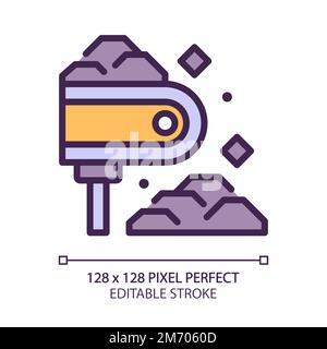 Conveyor pixel perfect RGB color icon Stock Vector