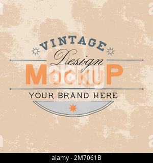 Vintage mockup logo design vector Stock Vector