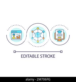 Elearning loop concept icon Stock Vector
