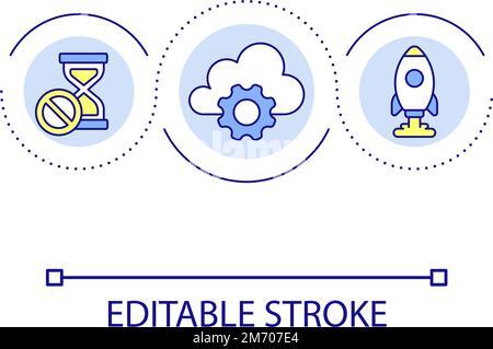 Quick processing data loop concept icon Stock Vector