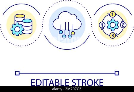 Database management loop concept icon Stock Vector