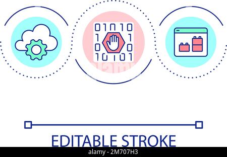 Low code platform loop concept icon Stock Vector