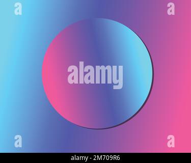 Minimal shape round background.Tri color blue pink and soft blue elements with fluid gradient. Dynamic shapes composition. Eps10 vector Stock Vector