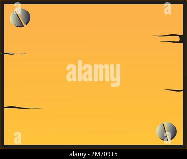 Wood signboard from planks empty, detailed drawing, textured in cartoon style isolated on white background stock vector illustration. Sign, tribal exo Stock Vector