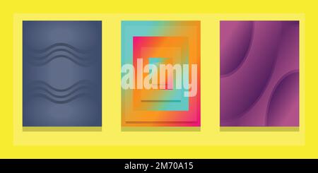 Vector illustration of bright and dull color abstract pattern background with line gradient texture for minimal dynamic cover design. Eps 10 vector Stock Vector