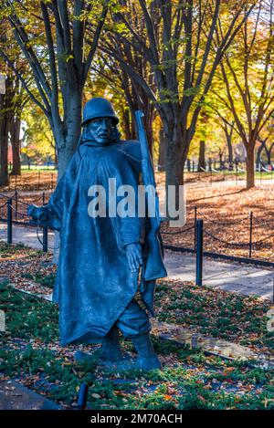 Korean War Veterans Memorial, located in West Potomac Park, Washington, D.C., USA Stock Photo